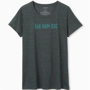 Torrid Bah Humbug Slim Fit Graphic Tee - Dark Green